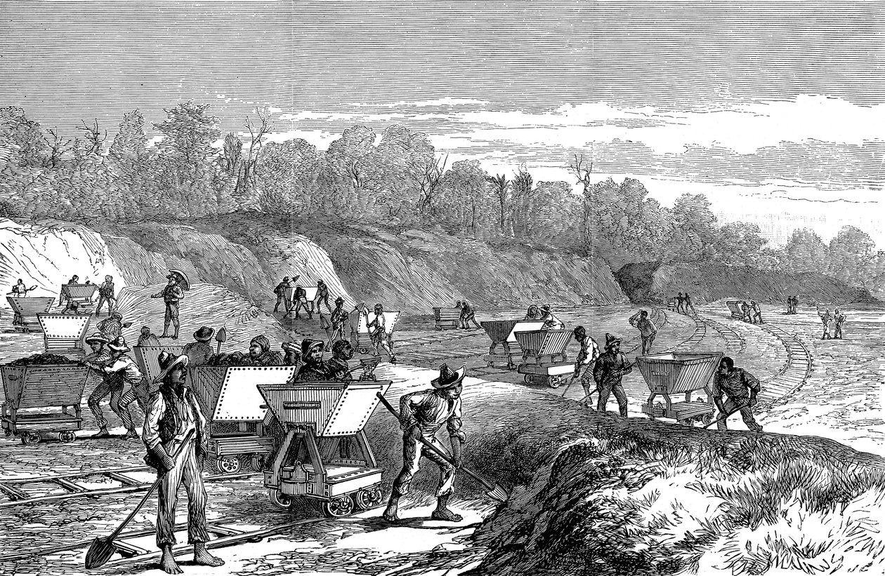 Panaman kanavan kaivaminen, 1888 tekijältä Unbekannt
