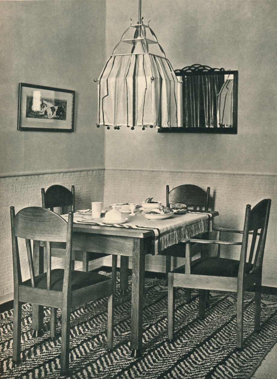 Willem Penaatin suunnittelema ruokapöytä ja tuolit, 1928 tekijältä Unbekannt