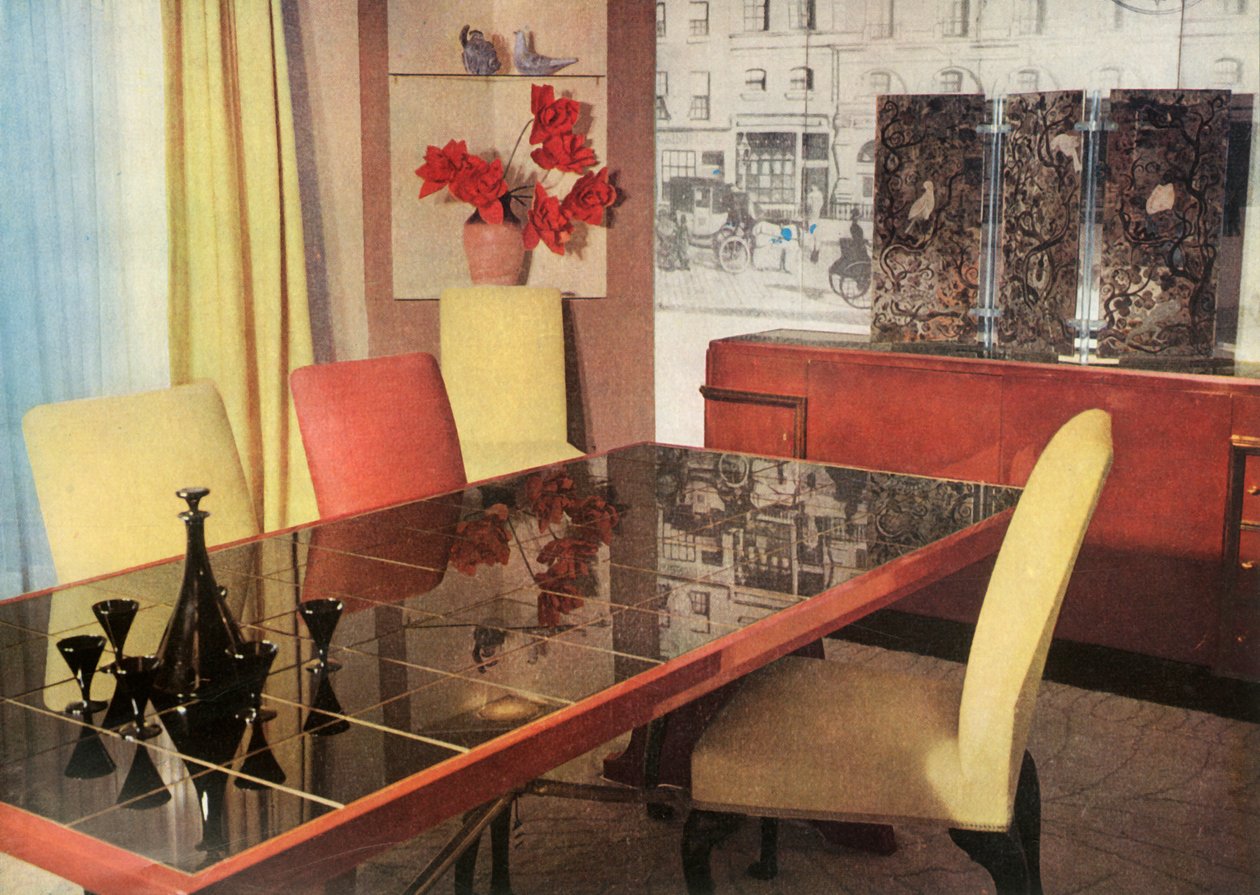 Ruokasali sang-de-boeuf-lakalla, Hayes Marshall Fortnum & Mason Ltd.:lle, Lontoo, 1937. tekijältä Unbekannt