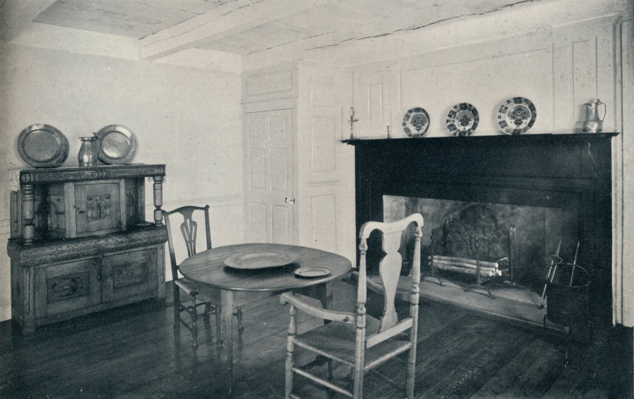 Ruokasali, noin 1800, Shenk Housesta, Long Islandista, 1930 tekijältä Unbekannt
