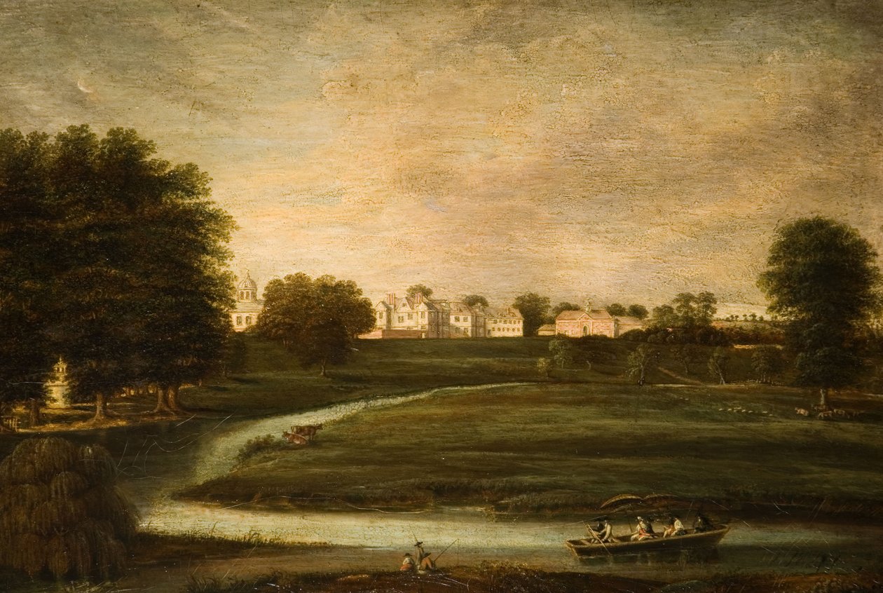 Kaukainen näkymä Birdingbury Halliin, Warwickshire, 1800. tekijältä Unbekannt