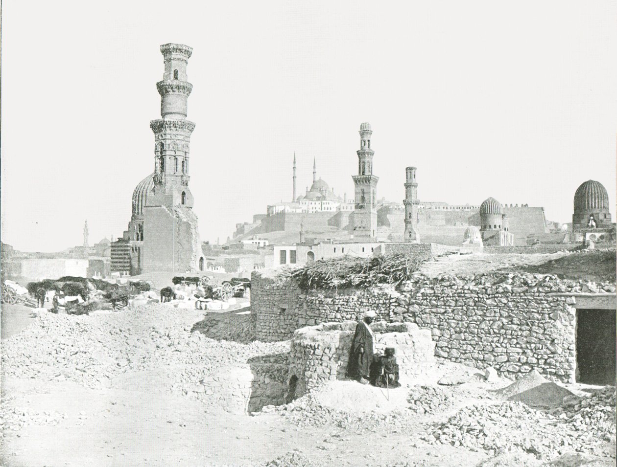 Kaukainen näkymä Citadelille, Kairo, Egypti, 1895. tekijältä Unbekannt