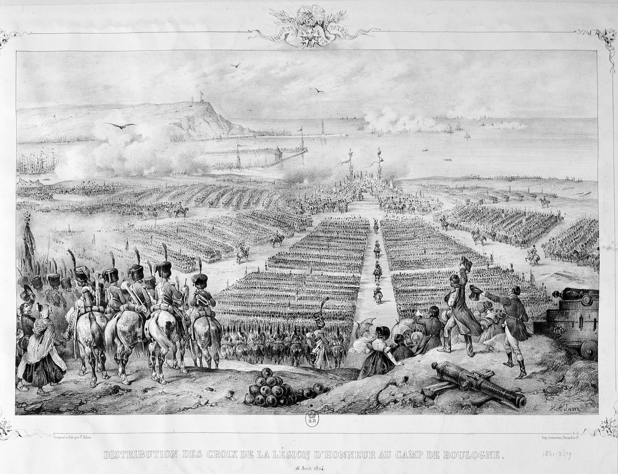 Kunnialegioonan ristien jako Boulognen leirillä 16. elokuuta 1804 1841 tekijältä Unbekannt