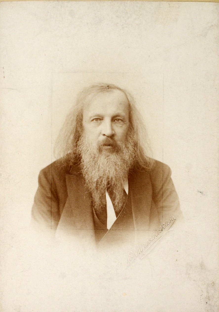 Dmitri Mendelejev, venäläinen kemisti, c1890-c1907 tekijältä Unbekannt