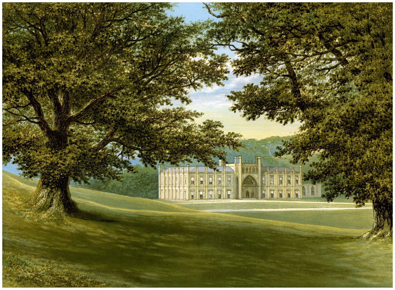 Donington Castle, Leicestershire, Abney-Hastingsin perheen koti, 1880 tekijältä Unbekannt