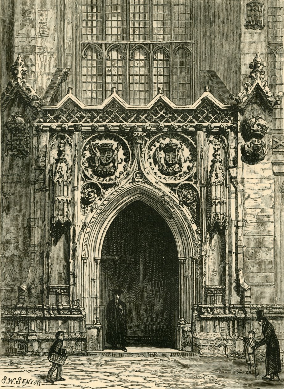 Doorway of Kings College Chapel, 1898. tekijältä Unbekannt