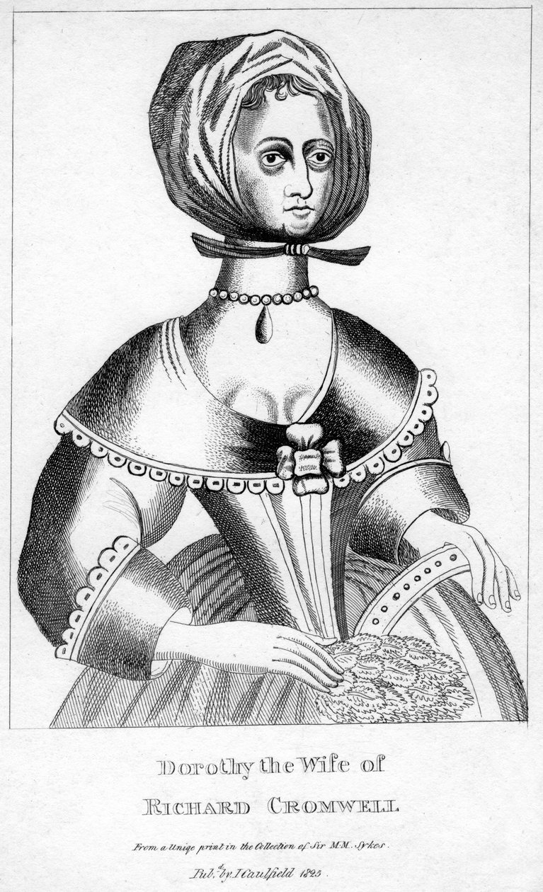 Dorothy, Richard Cromwellin vaimo 1600-luvulla, 1825 tekijältä Unbekannt
