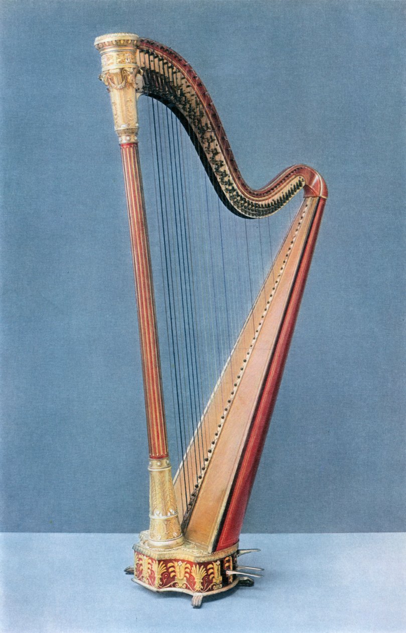 Erard Frèresin valmistama kaksoispedaaliharppu, Pariisi, 1800-luvun puoliväli, 1948 tekijältä Unbekannt