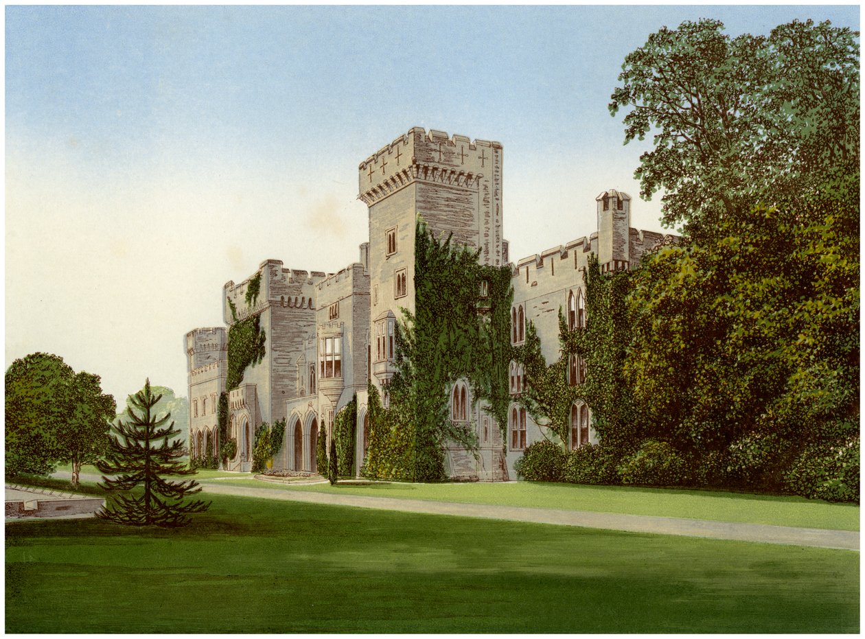 Downton Castle, Herefordshire, Baronet Boughtonin koti, vuodelta 1880 tekijältä Unbekannt