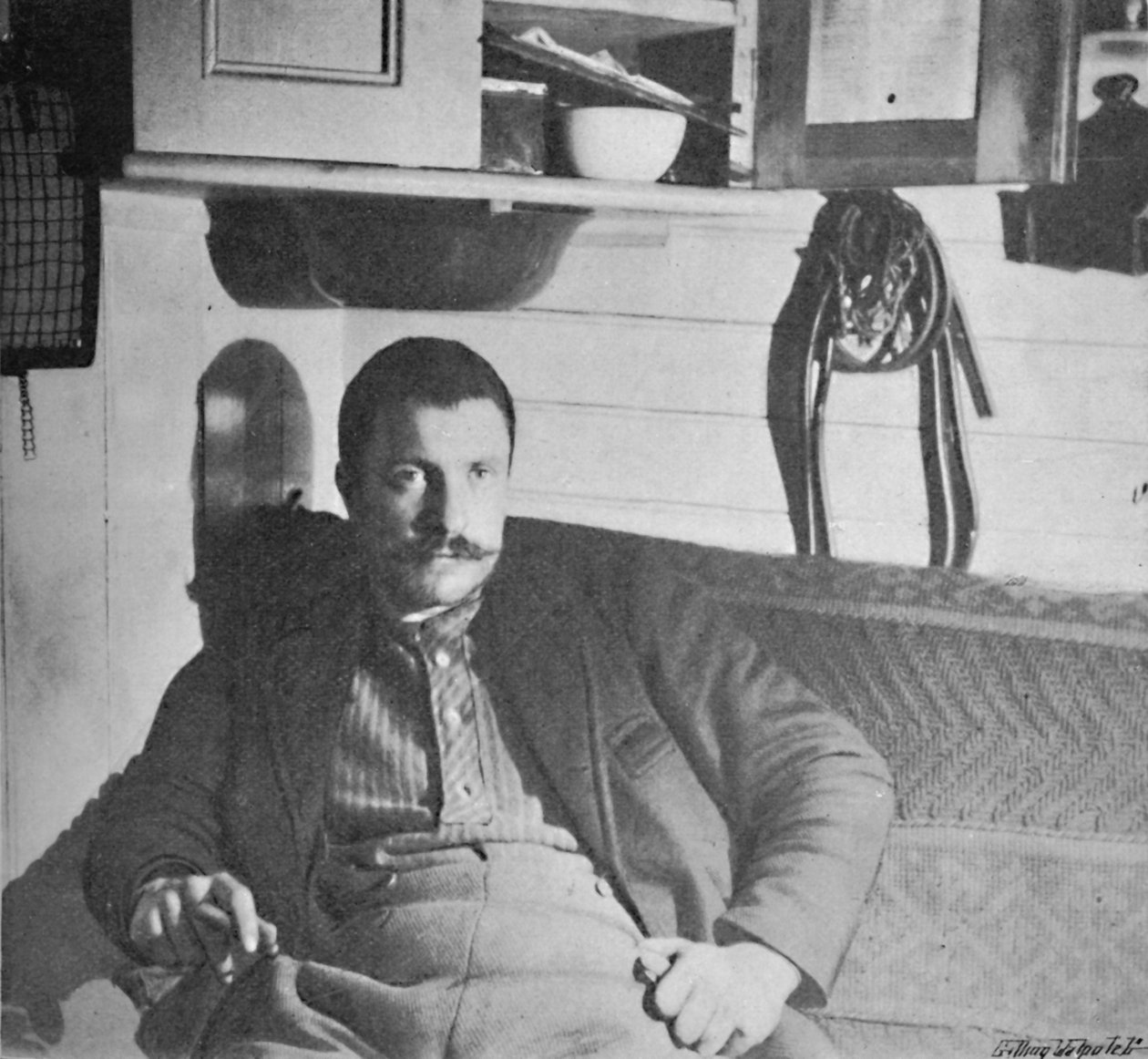 Dr. Blessing mökissään, 1893-1896, 1897 tekijältä Unbekannt