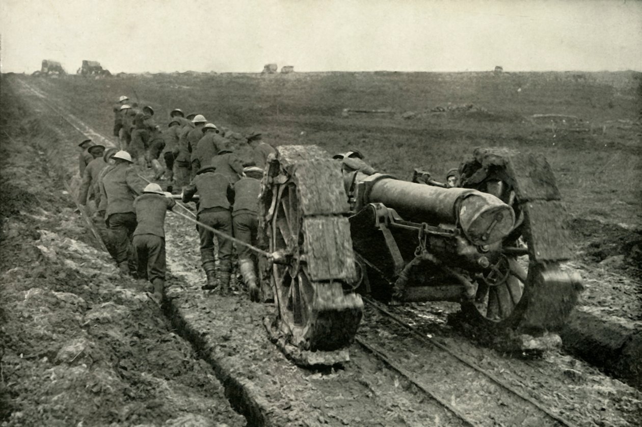 Aseiden vetäminen uusiin etenemisasemiin, 1919. tekijältä Unbekannt