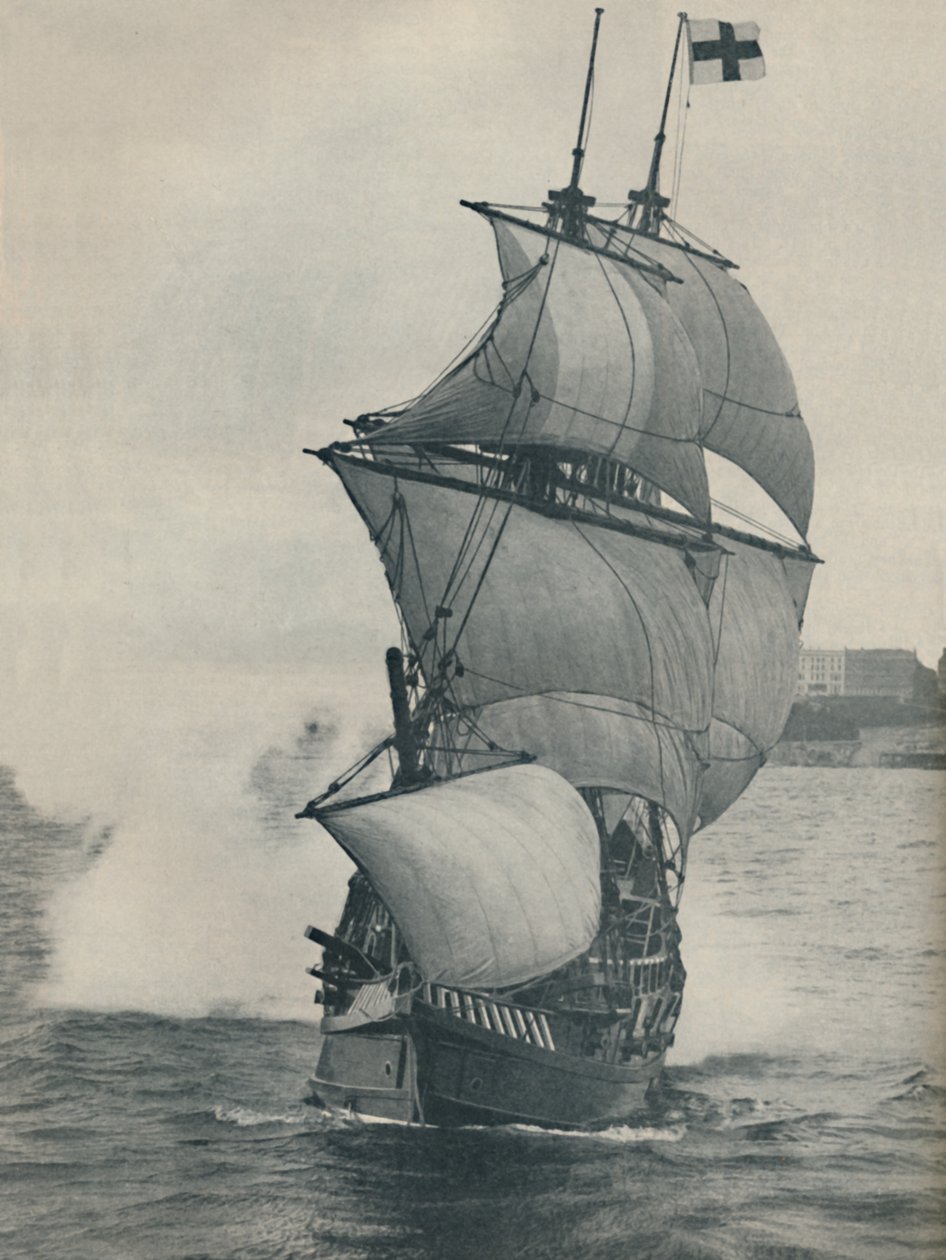 Drakesin lippulaiva hänen matkallaan maailman ympäri, kopio, 1937 tekijältä Unbekannt