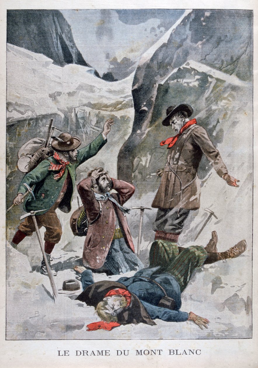 Draama Mont Blancilla, Alpeilla, 1902 tekijältä Unbekannt
