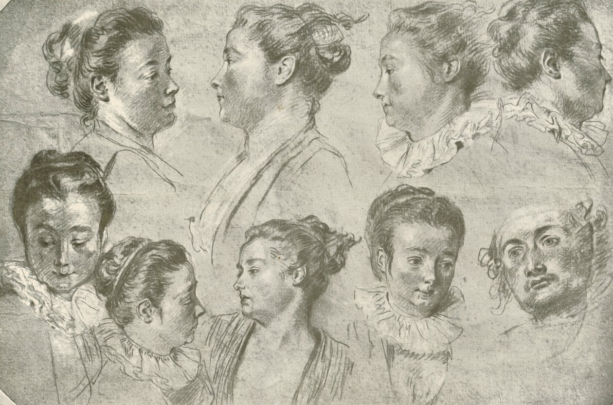 Piirustus kolmella liidulla, 1700-luvun alku, 1908. tekijältä Unbekannt