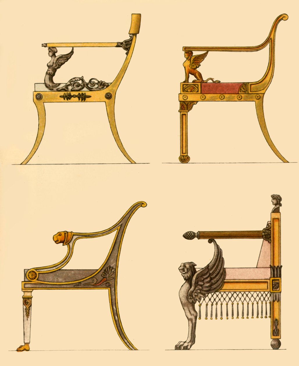 Olohuoneen tuolit, 1808, 1946. tekijältä Unbekannt
