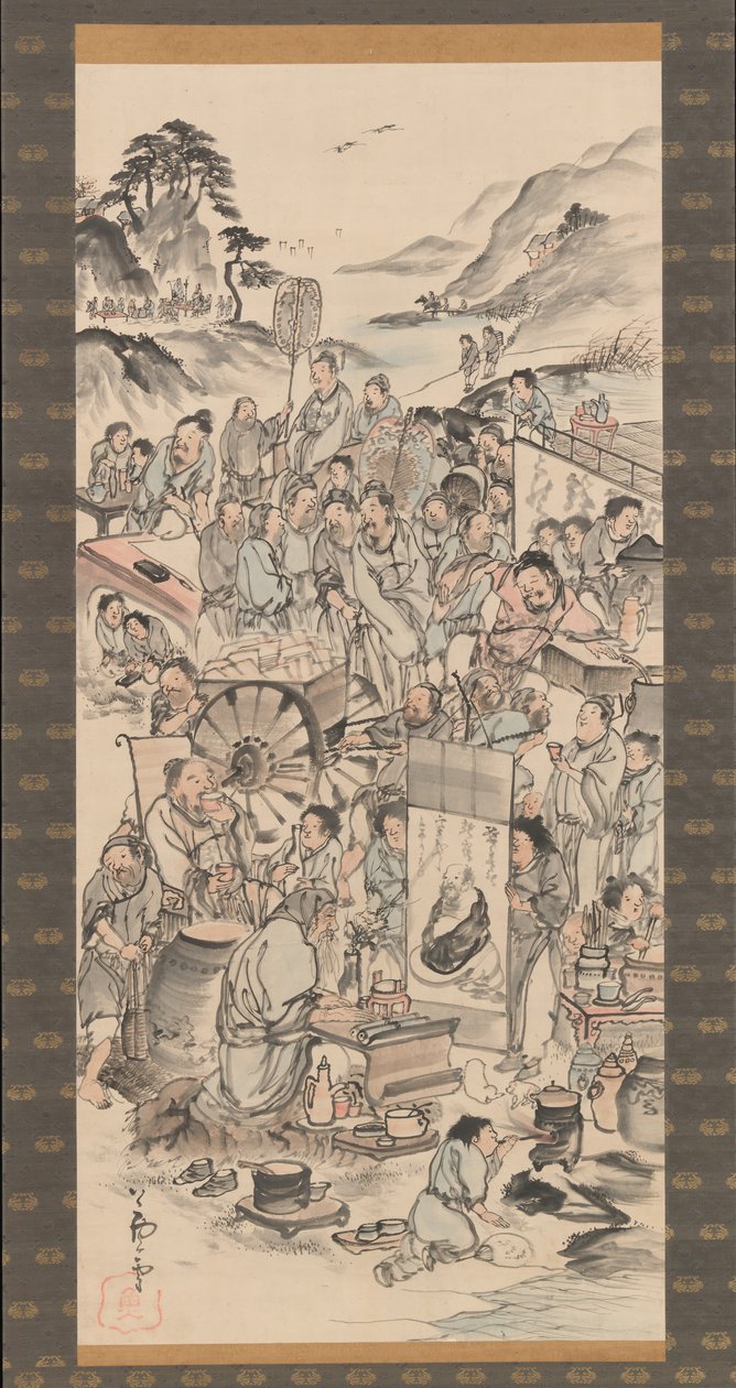 Viinikupin kahdeksan kuolemattoman juomafestivaali, 1700-luvun loppu. tekijältä Unbekannt