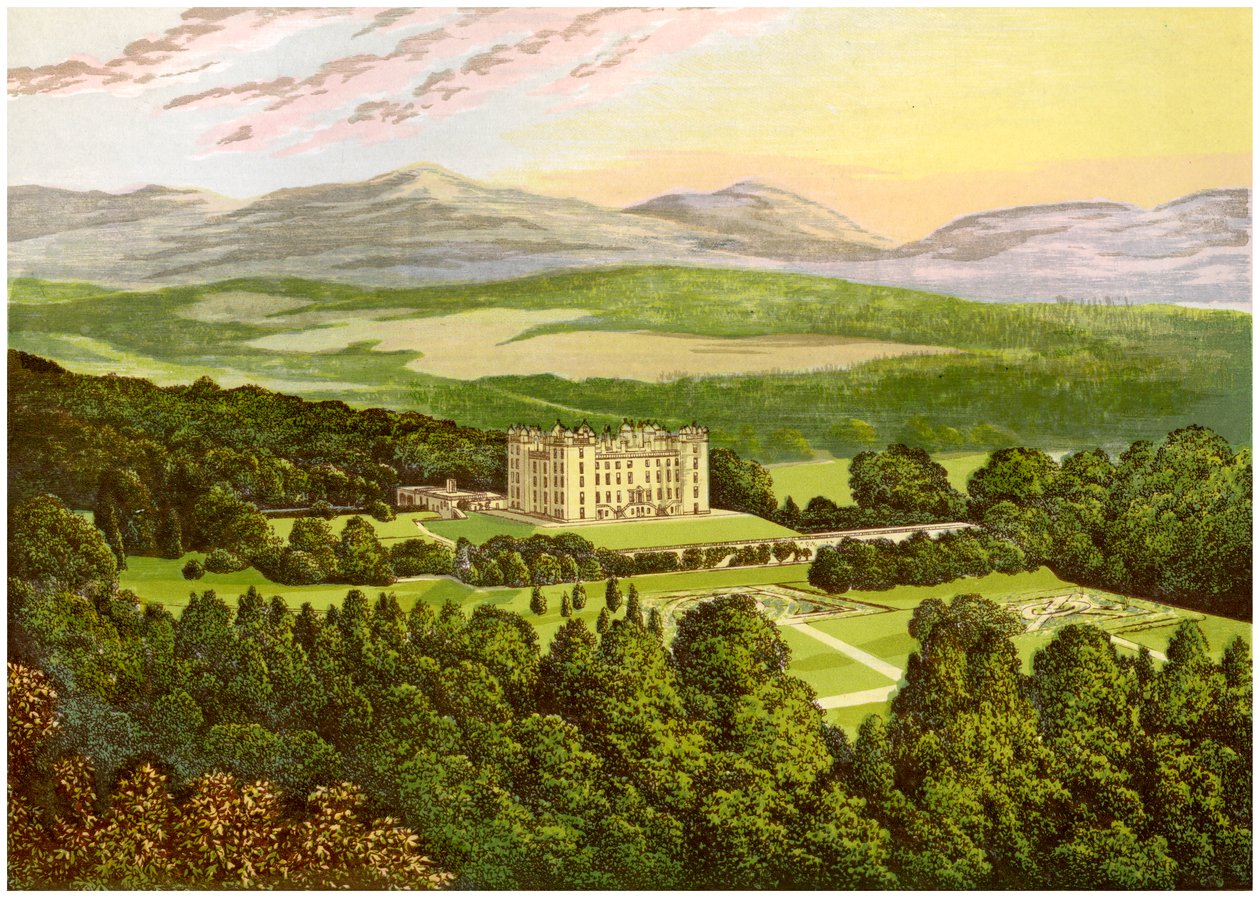 Drumlanrigin linna, Dumfriesshire, Skotlanti, Buccleuchin herttuan koti, c1880 tekijältä Unbekannt