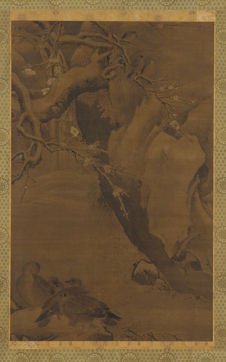 Ducks, Torrent ja Overhanging Rocks, Ming-dynastia, 1500-luku. tekijältä Unbekannt