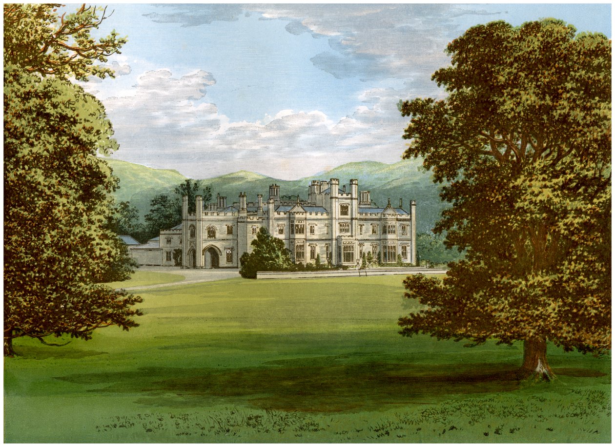 Dunmore Park, Stirlingshire, Skotlanti, Earl of Dunmoren koti, vuodelta 1880 tekijältä Unbekannt