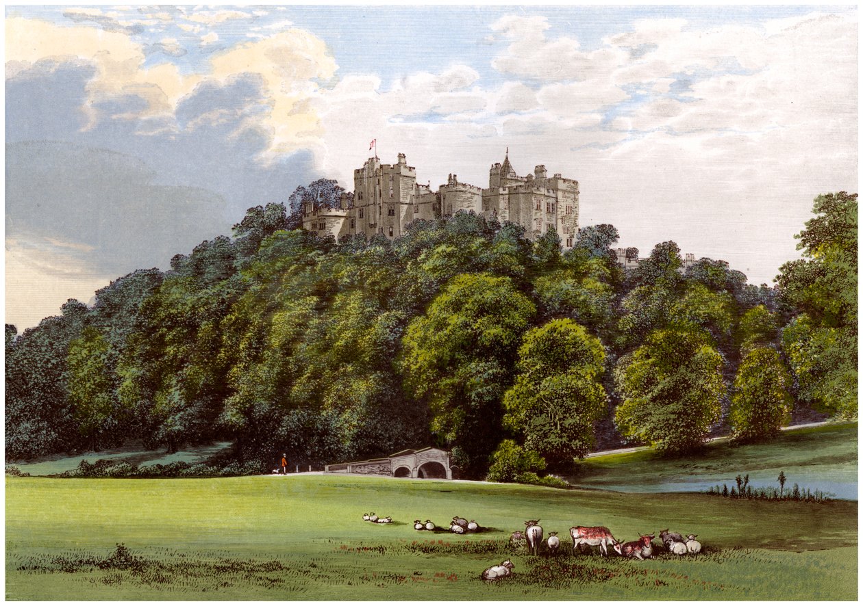 Dunsterin linna, Fownes-Luttrellin perheen koti, Somerset, 1880 tekijältä Unbekannt