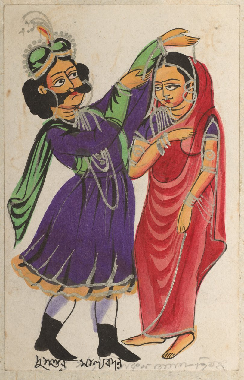 Dusmanta Garlanding Shakumtala, 1800-luku. tekijältä Unbekannt