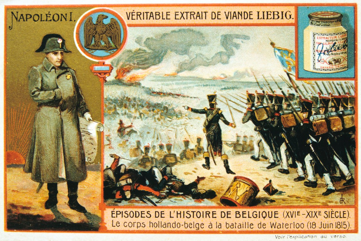 Hollantilais-belgialaiset joukot Waterloon taistelussa 1815, 1800-luvun loppu tekijältä Unbekannt