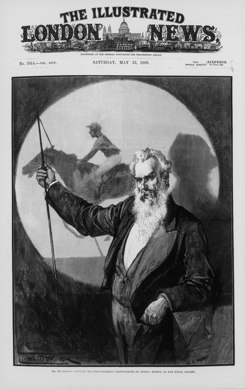Eadweard James Muybridge, brittiläis-amerikkalainen valokuvauksen pioneeri, 1889 tekijältä Unbekannt