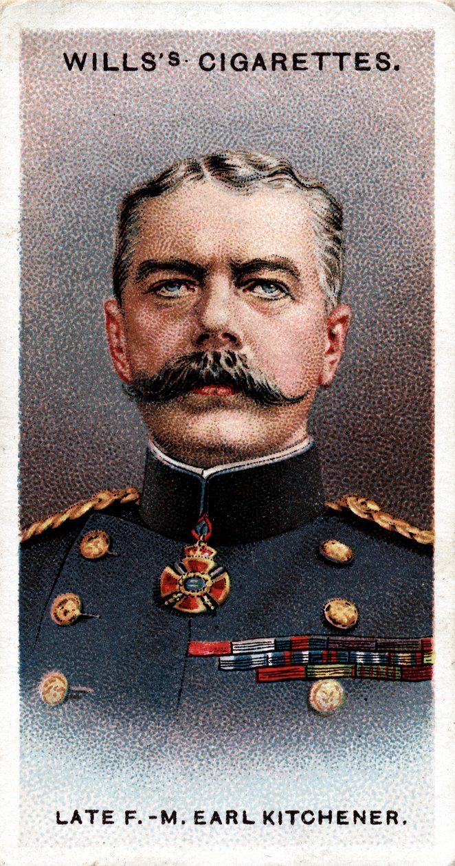 Earl Kitchener of Khartoum, irlantilaissyntyinen brittiläinen sotilas ja valtiomies, n. 1900-luku, 1917 tekijältä Unbekannt
