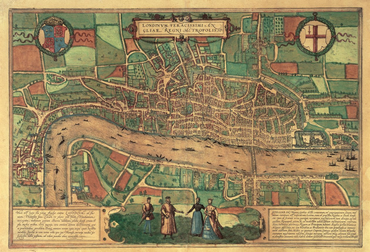 Varhaisin painettu Lontoon kartta, 1574 tekijältä Unbekannt