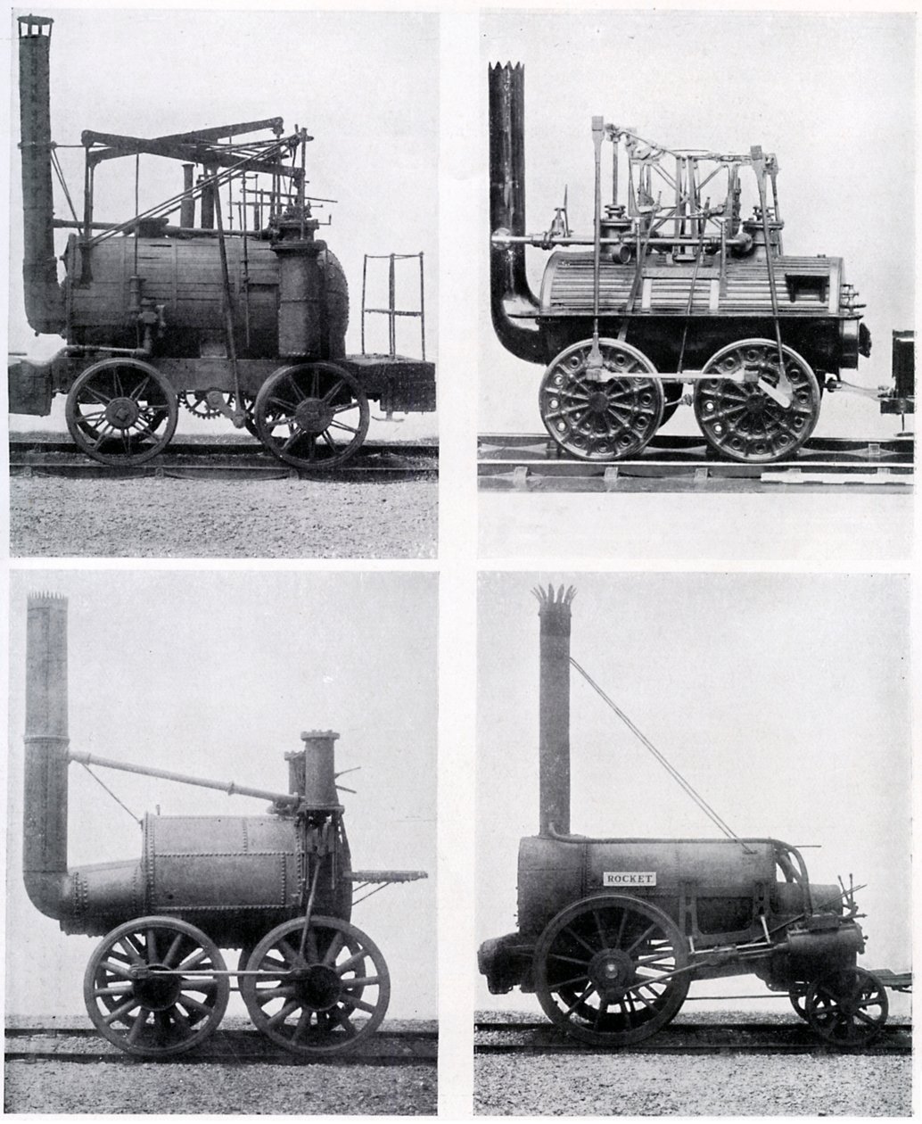 Varhaiset veturit, 1800-luku, n. 1920 tekijältä Unbekannt