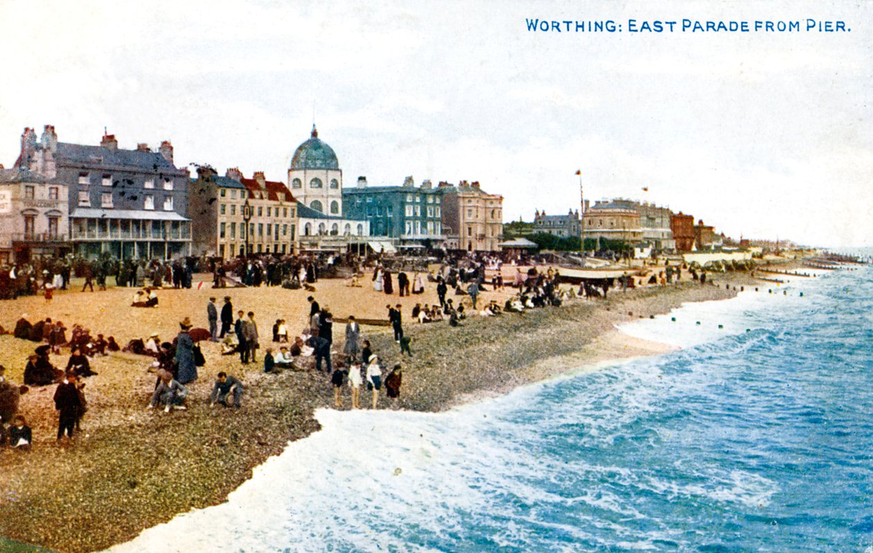 East Parade laiturilta, Worthing, Sussex, 1900-luvun alku tekijältä Unbekannt