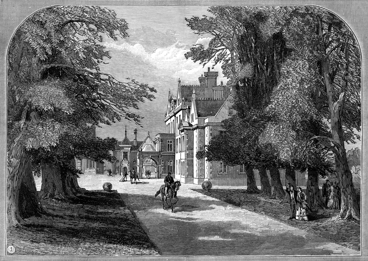 Itärintama ja pääsisäänkäynti, Sandringham, Norfolk, 1887 tekijältä Unbekannt