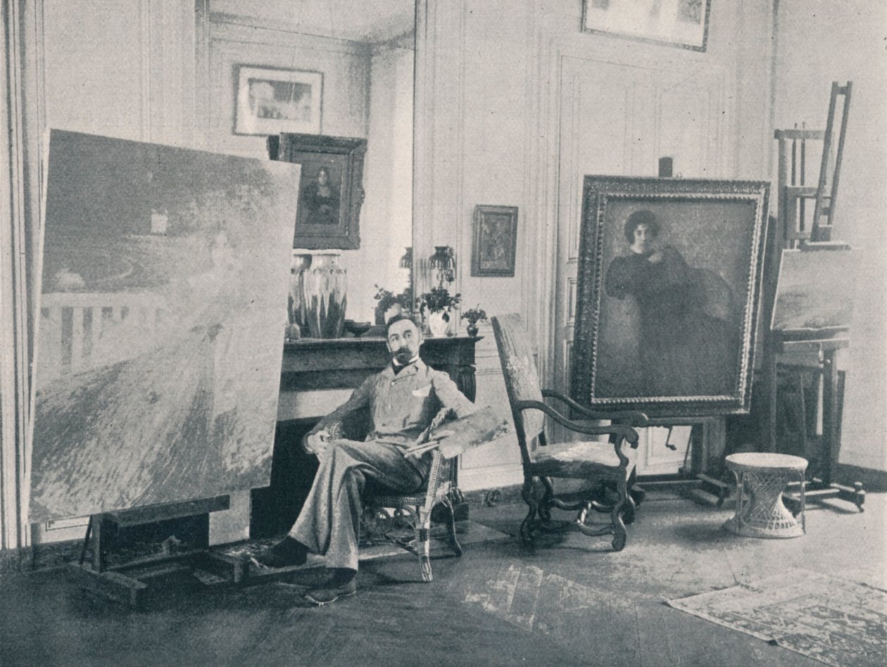 Edmond Francois Aman-Jean 1858-1936. Ranskalainen symbolistimaalari, 1898 tekijältä Unbekannt