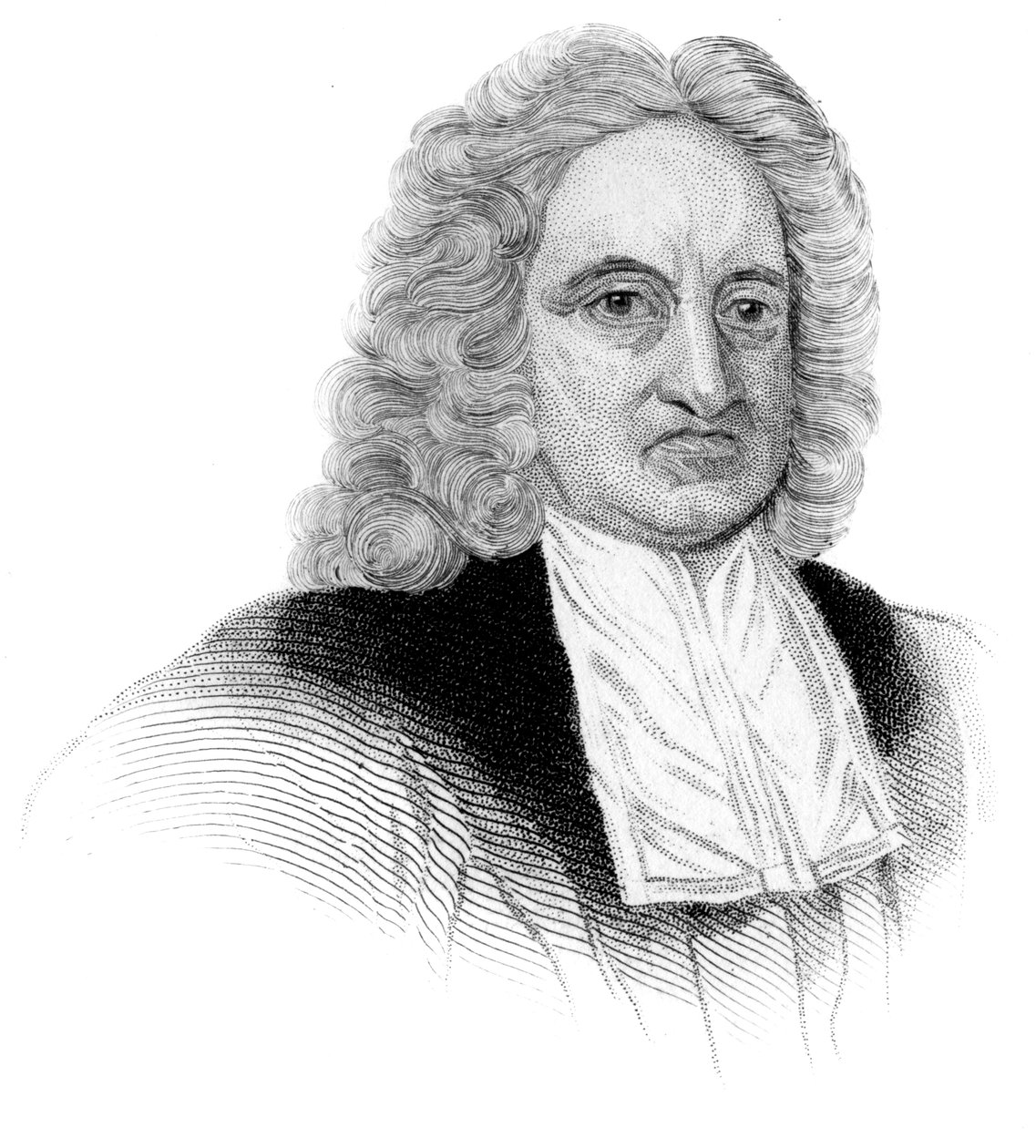 Edmond Halley, englantilainen tähtitieteilijä, matemaatikko, meteorologi ja fyysikko, c1850 tekijältä Unbekannt
