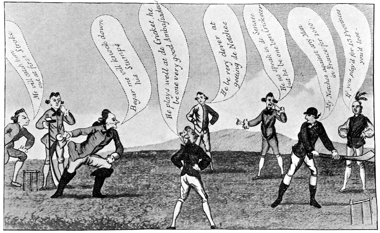 Edward Sackville 1591-1652, Dorsetin 4. herttua, pelaa krikettiä, 1700-luku 1912 tekijältä Unbekannt