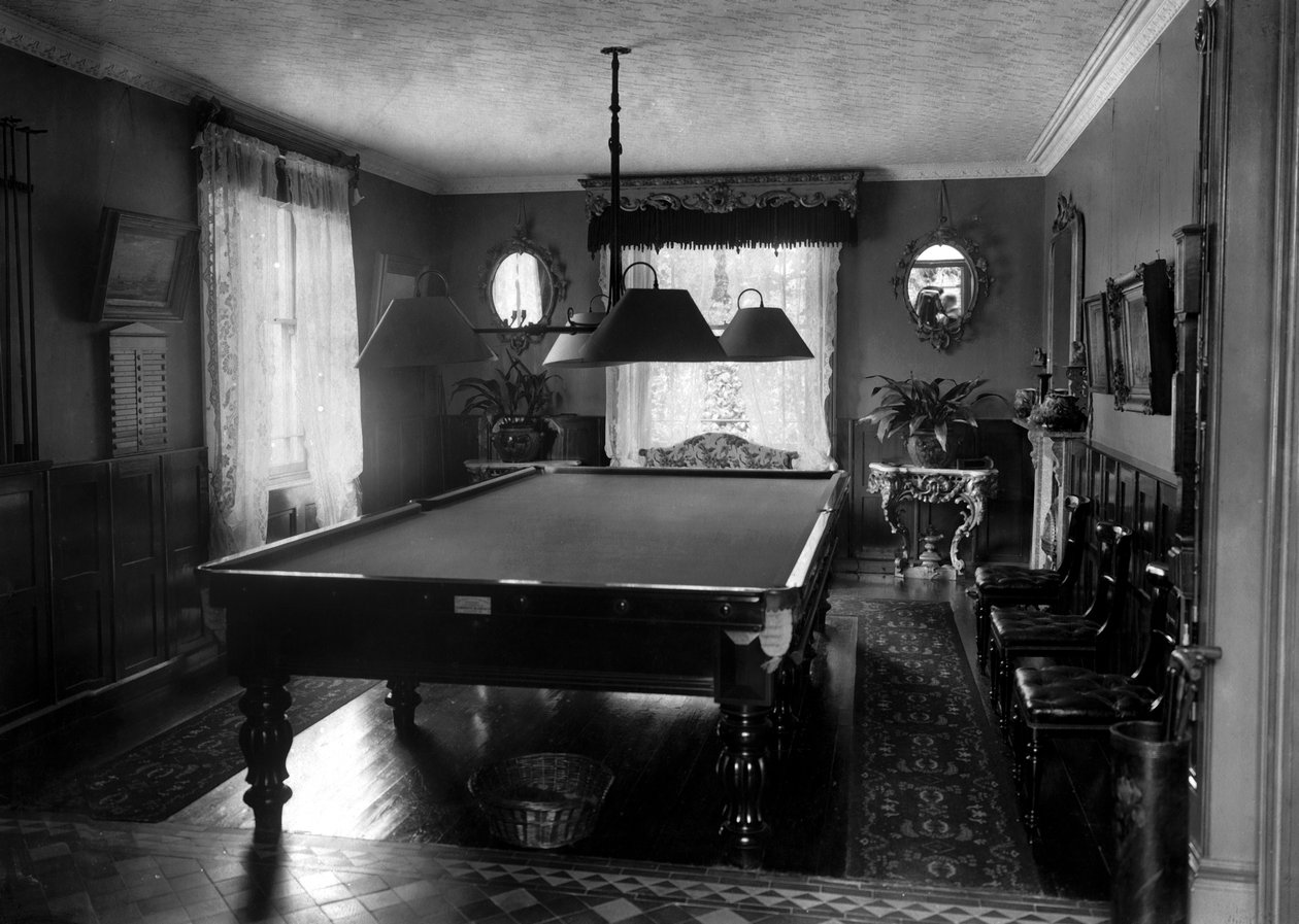 Edvardiaaninen huone snookerpöydällä, 1909 tekijältä Unbekannt