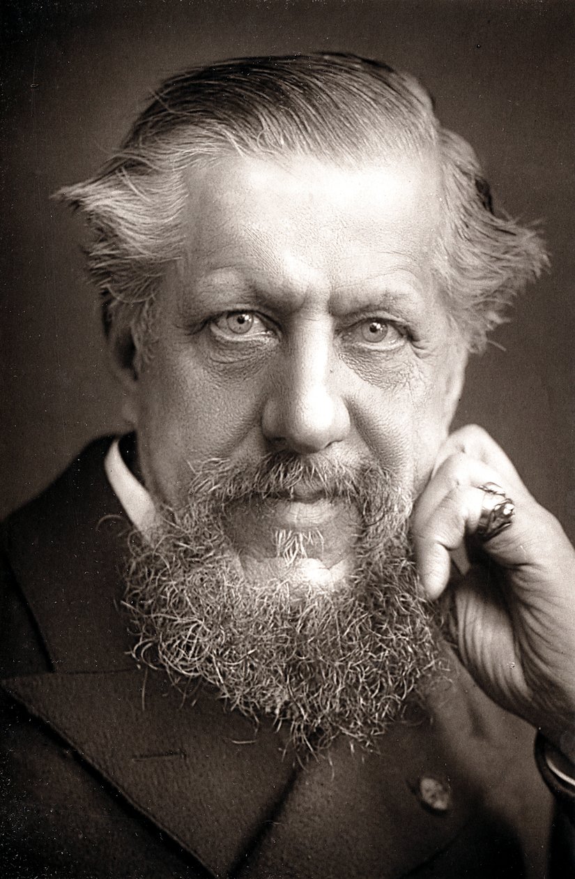 Edwin Arnold 1832-1904, brittiläinen orientalisti, runoilija ja toimittaja, c1890 tekijältä Unbekannt