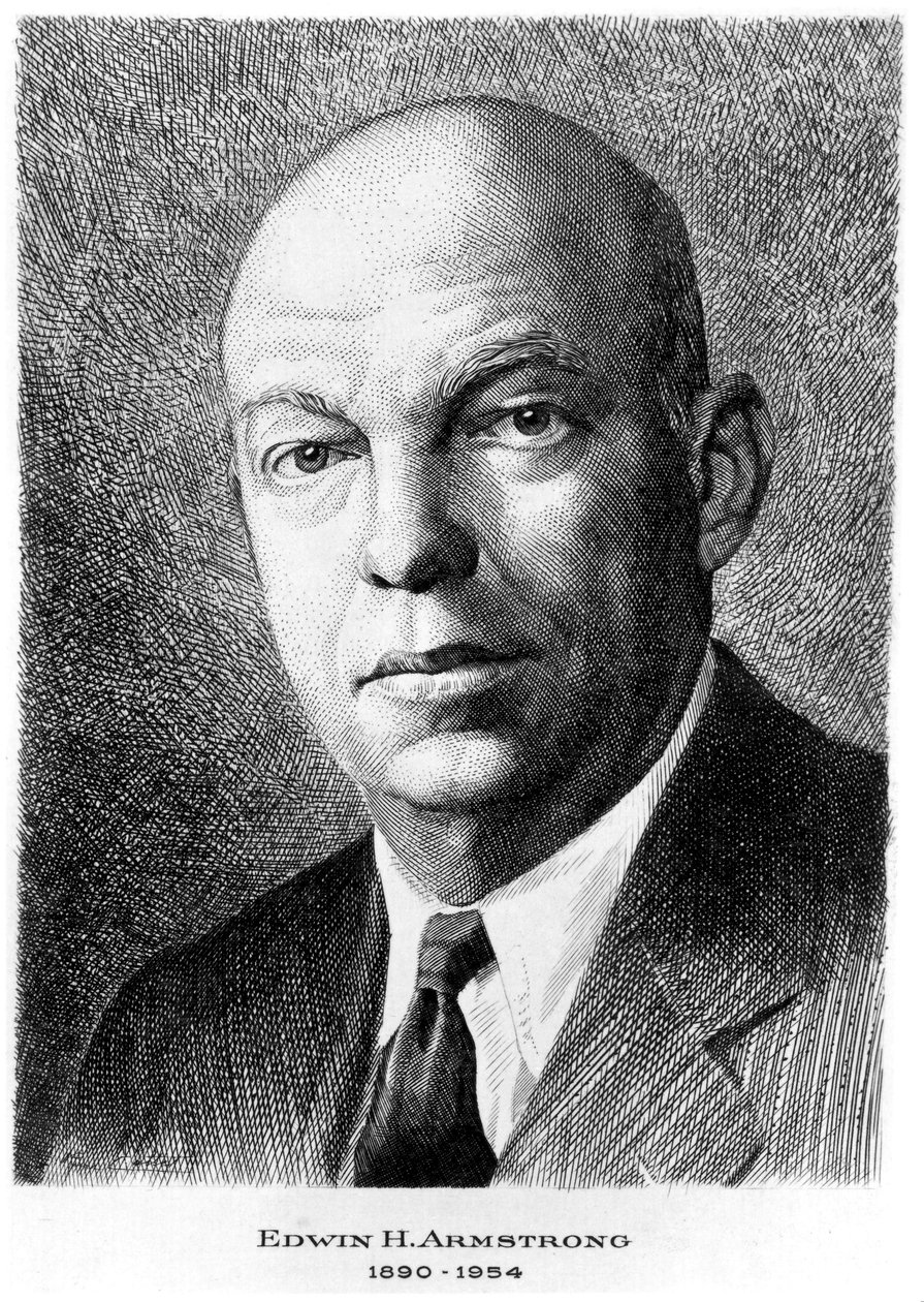 Edwin Howard Armstrong, yhdysvaltalainen sähköinsinööri, c 1940 tekijältä Unbekannt