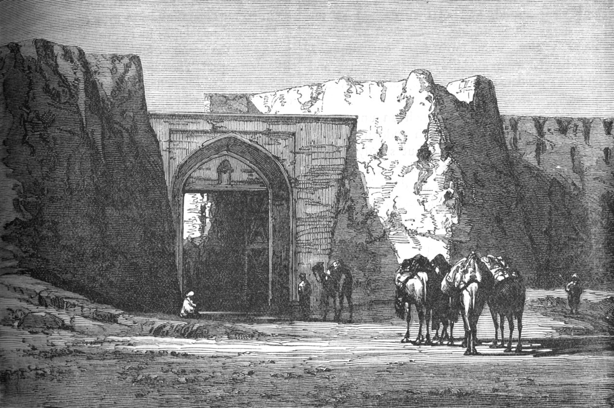 Eedgah tai North Gate, Candahar, 1880 tekijältä Unbekannt
