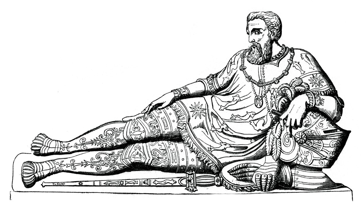 Philippe de Chabotin, Ranskan amiraalin, kuva, c1570, 1870 tekijältä Unbekannt