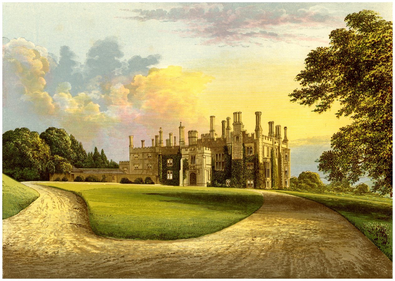 Eggesford House, Devon, Earl of Portsmouthin koti, vuodelta 1880 tekijältä Unbekannt