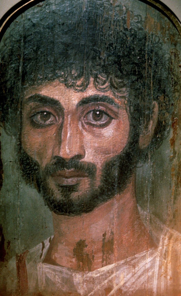 Egyptiläinen Fayum miehen muotokuva, roomalainen aika. 2. vuosisadalla jKr tekijältä Unbekannt