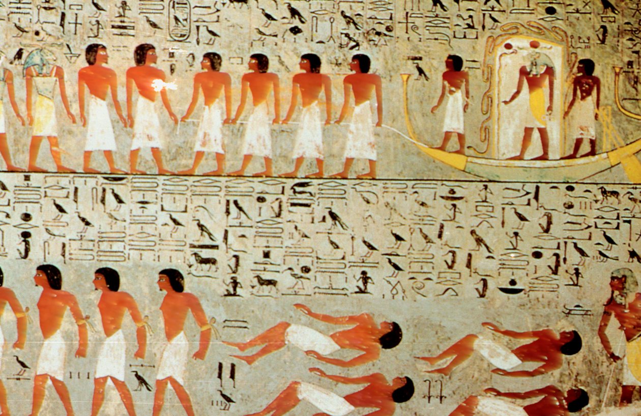 Egyptiläinen hauta, kruununkulkue, Thebes, Egypti tekijältä Unbekannt