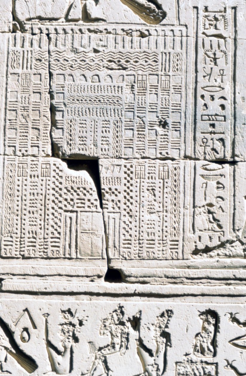 Egyptiläinen kalenteri, Kom Ombon temppeli, Egypti, 2.-1. vuosisadalla eKr tekijältä Unbekannt