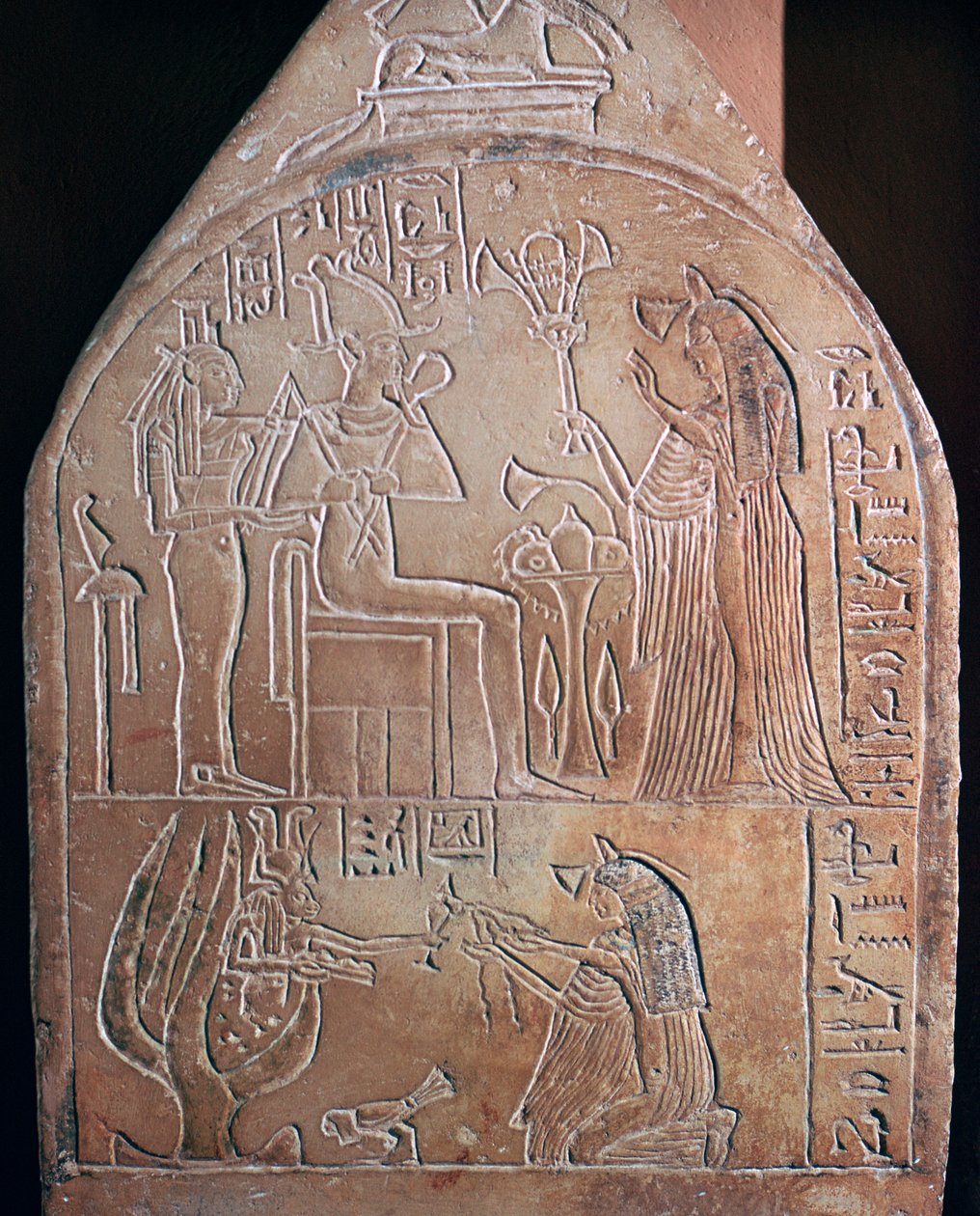 Egyptiläinen yksityiskohta Amonin temppelissä olevan laulajan hautausstelestä tekijältä Unbekannt