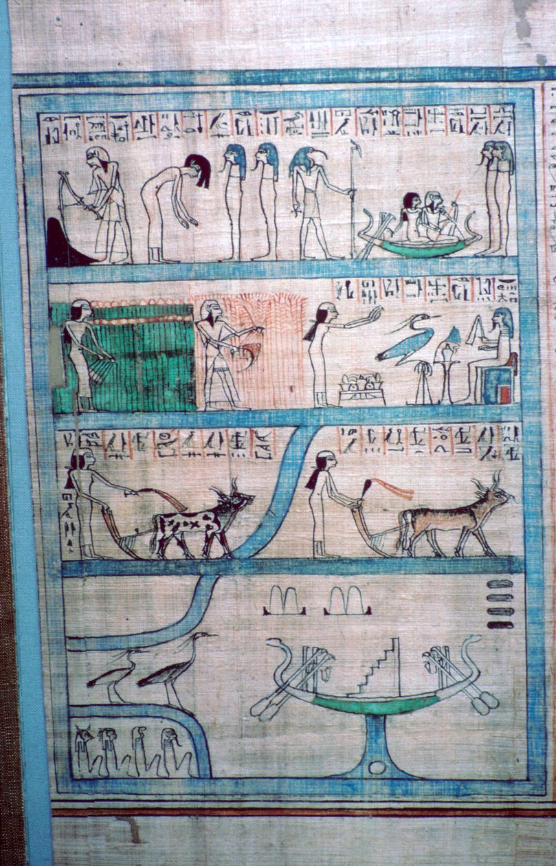 Egyptiläinen kuva maataloudesta Elysian pelloilla tekijältä Unbekannt
