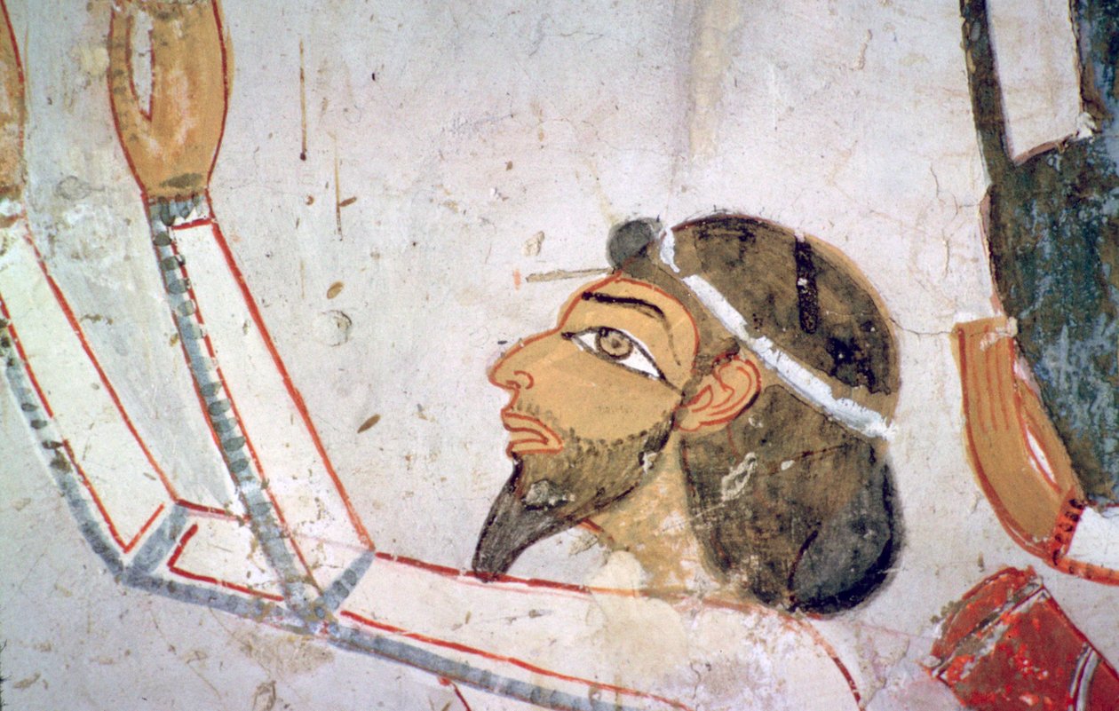 Egyptiläinen semittiläisen lähettilään seinämaalaus tekijältä Unbekannt