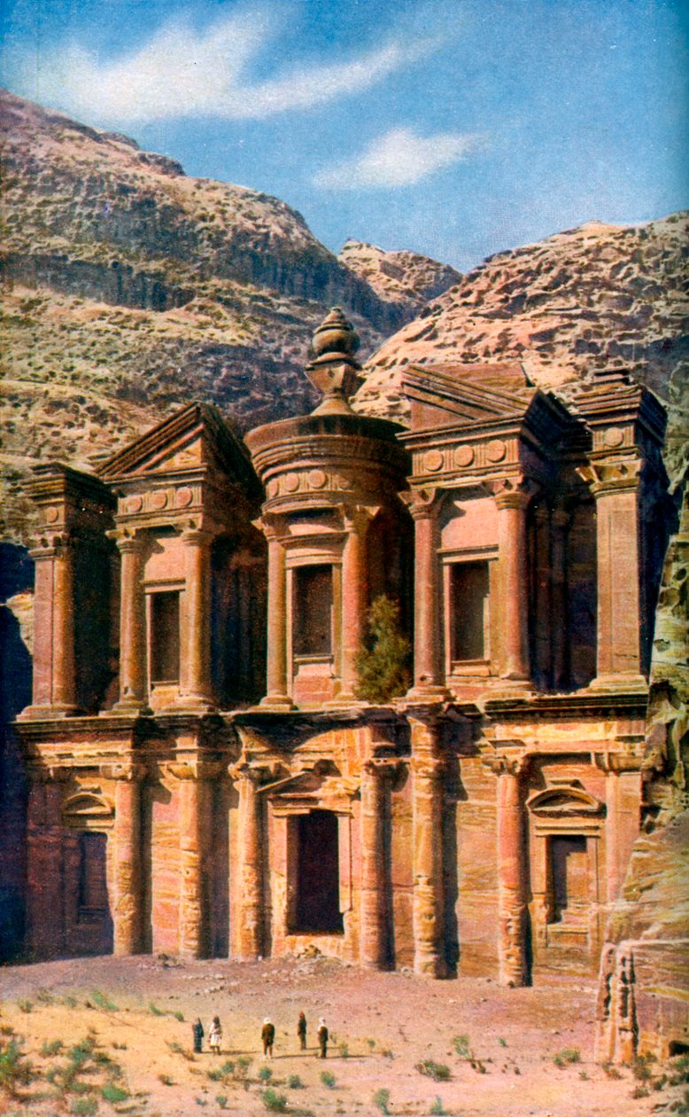 El Deirin luostari, Petra, Jordania, 1924 tekijältä Unbekannt