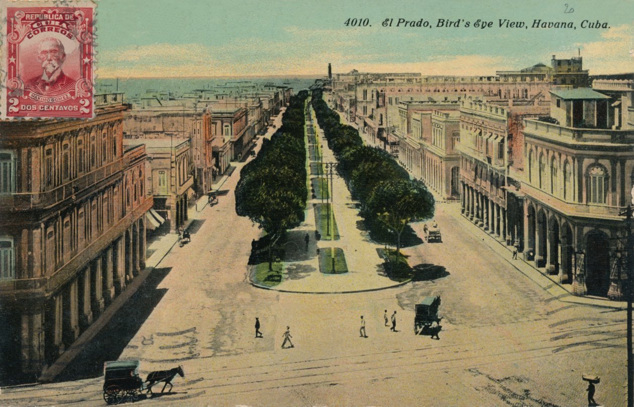 El Prado, Birds Eye View, Havanna, Kuuba, 1911 tekijältä Unbekannt