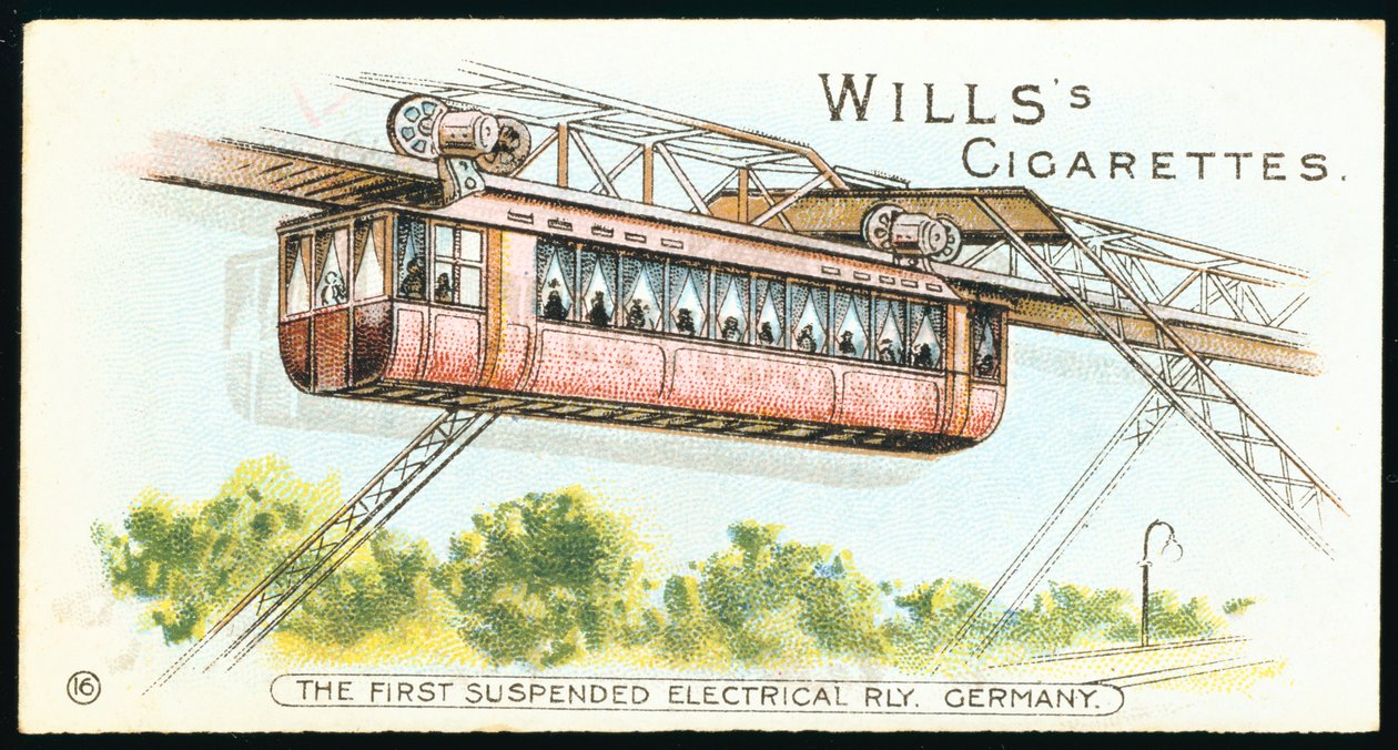 Sähköinen monorail-junarata Barmen-Elberfeldissä, nyt Wuppertalissa, Saksassa, 1901 tekijältä Unbekannt